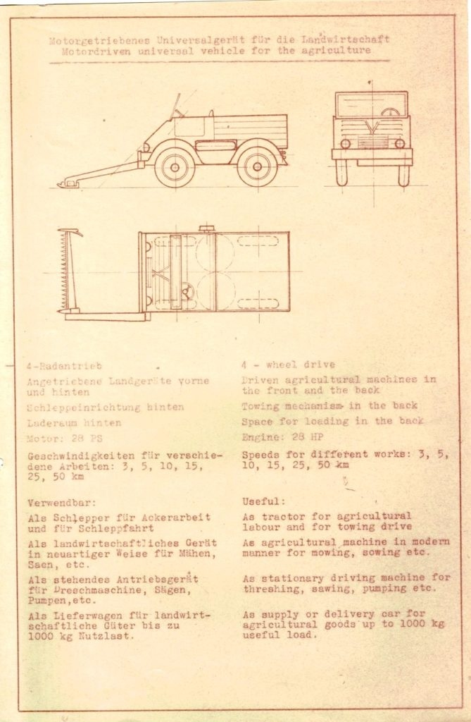 1949: Produktionsbeginn des Unimog